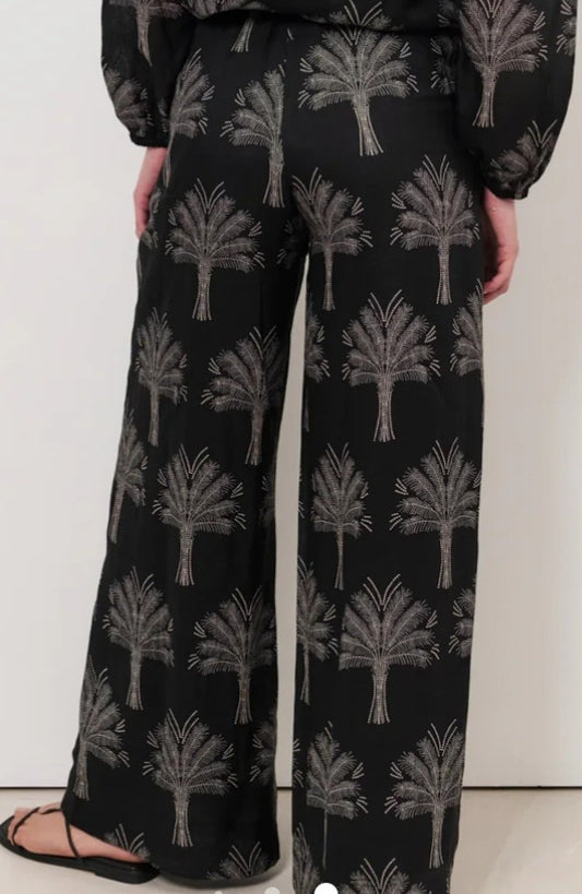Adorne palm print pants