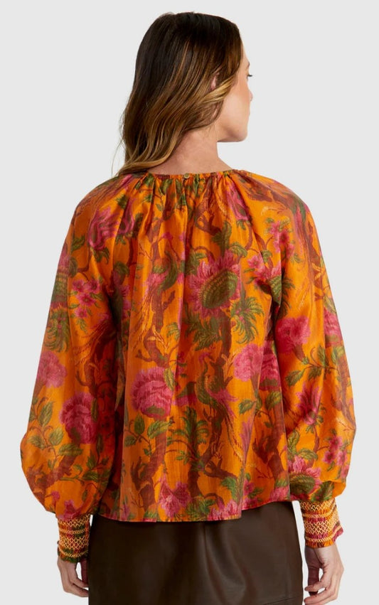 Fate & Becker orange print top