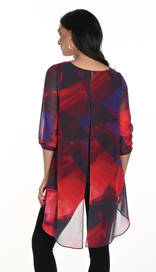 Frank Lyman chiffon hilo top