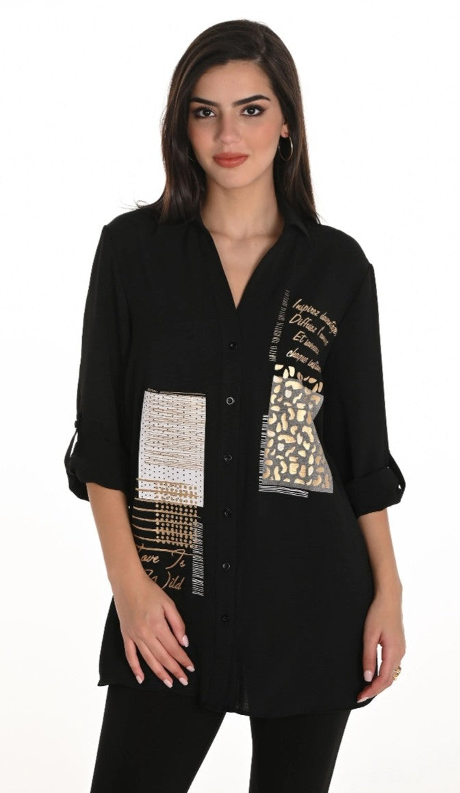 Frank Lyman embellished shirt