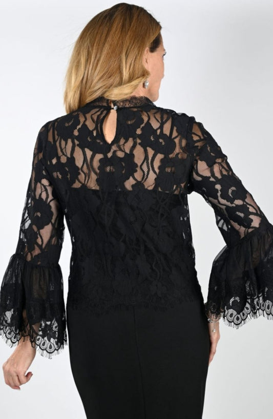 Frank Lyman black lace top