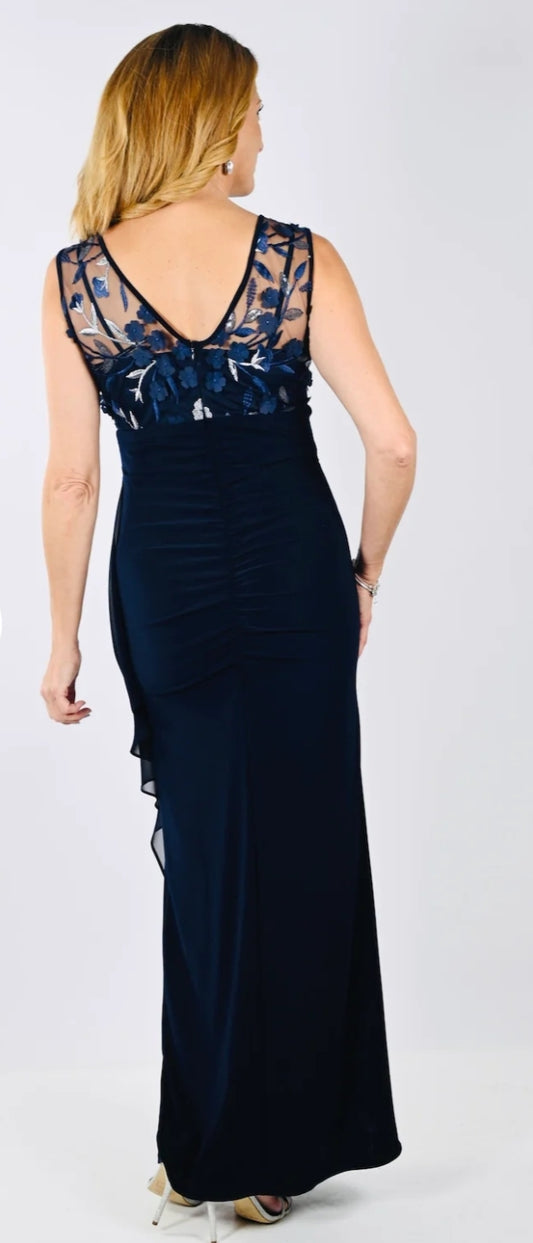 Frank Lyman long navy gown