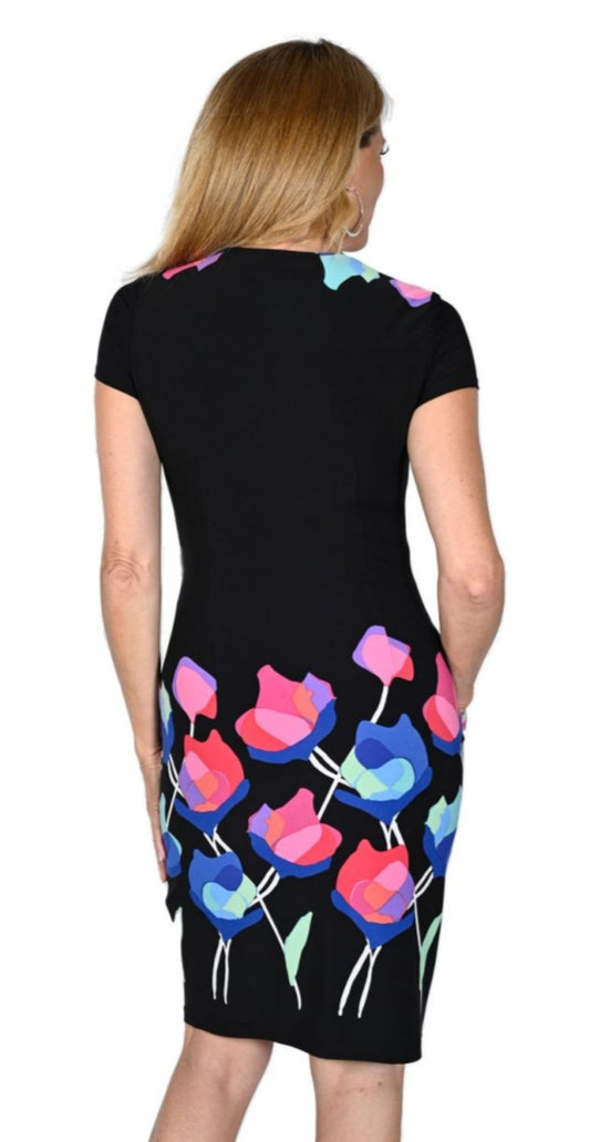 Frank Lyman black floral dress