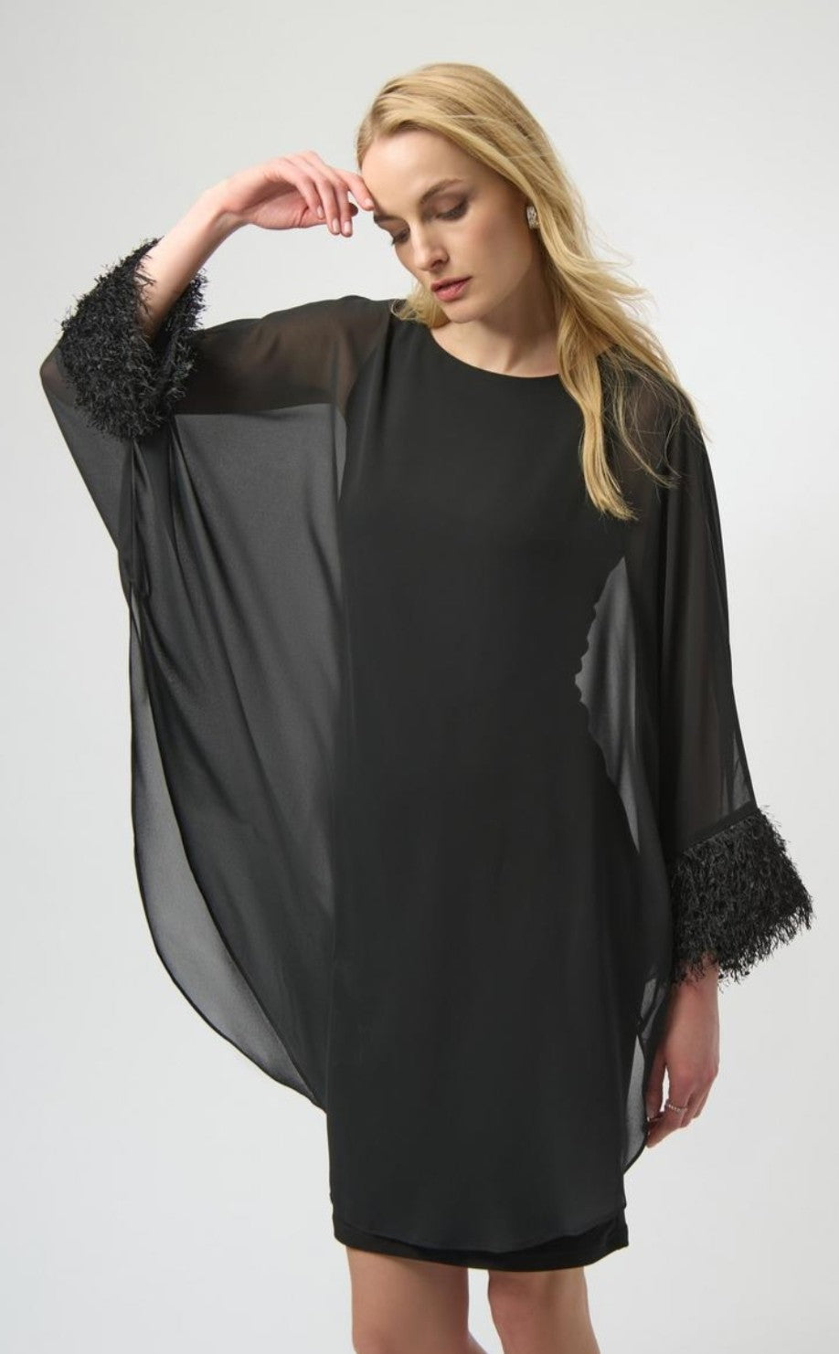 Joseph Ribkoff black overlay dress