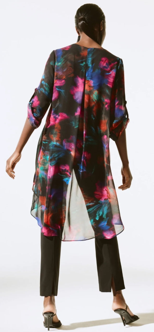 Joseph Ribkoff multi chiffon tunic top