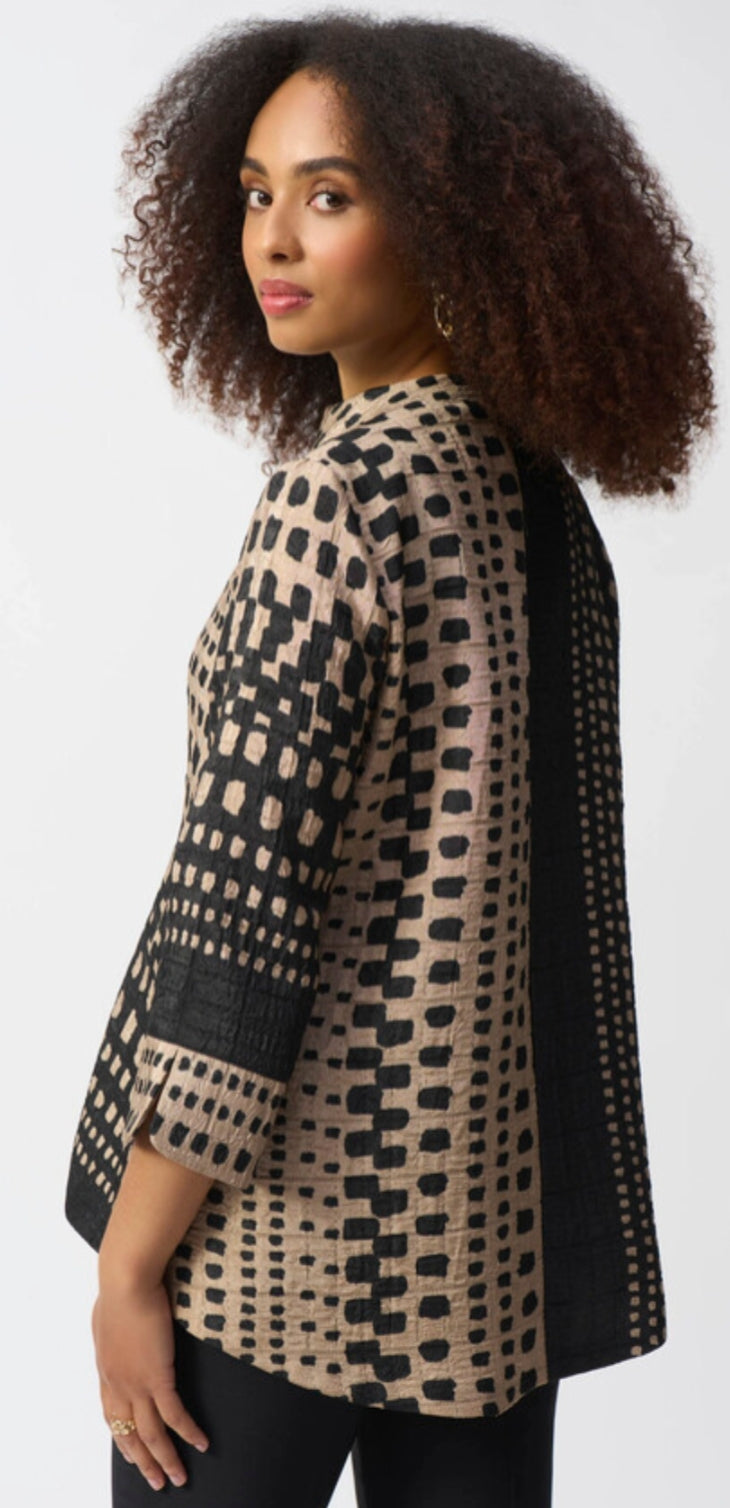 Joseph Ribkoff black and sand jacket