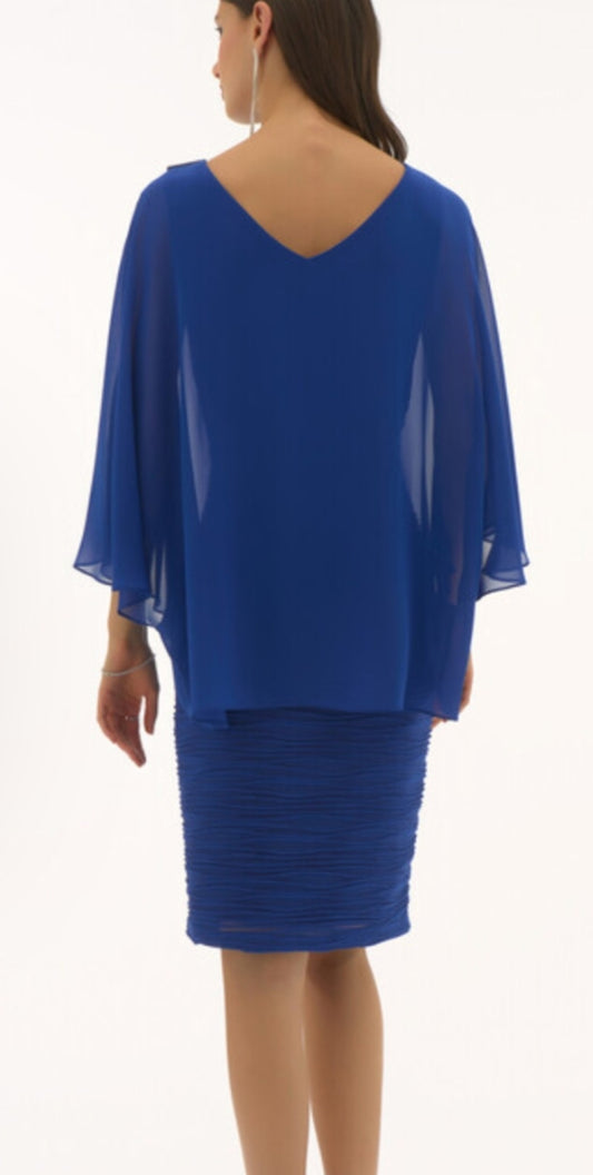 Joseph Ribkoff cobalt overlay dress