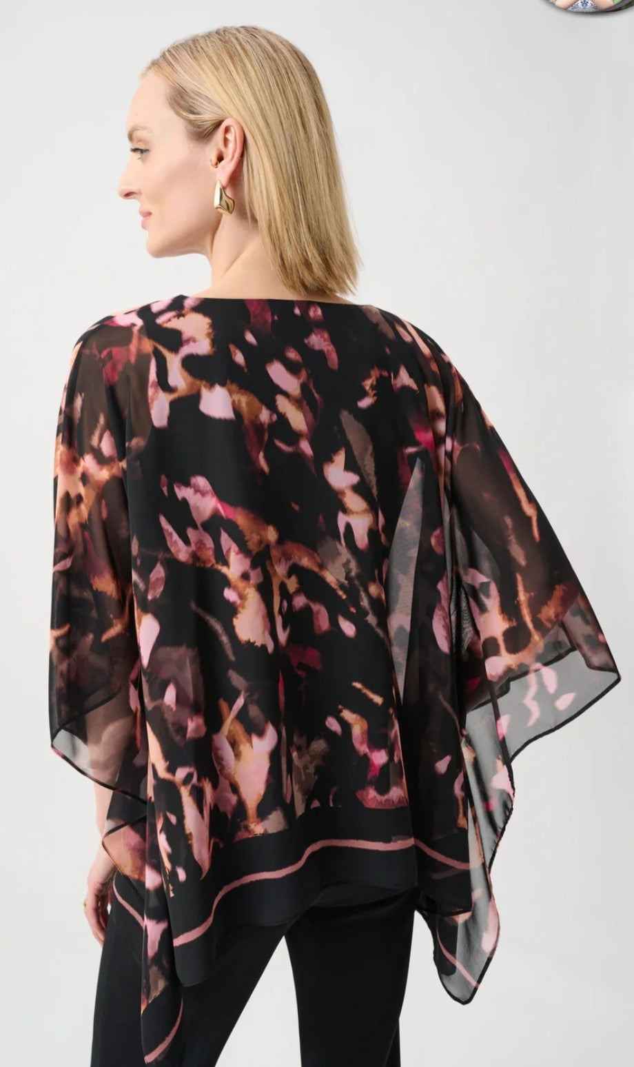 Joseph Ribkoff patterned overlay top