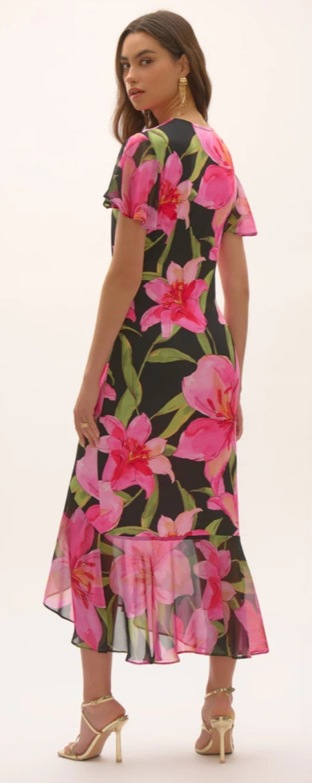 Joseph Ribkoff print wrap dress