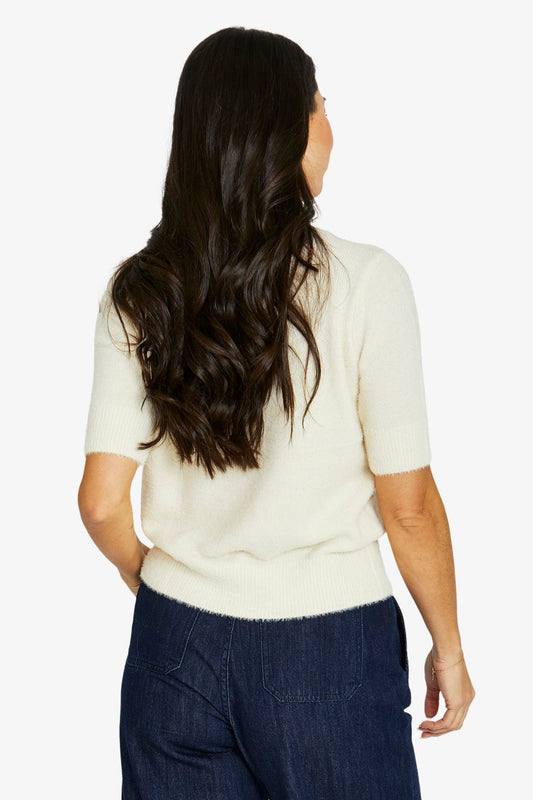 JUMP fluffy s/s crew knit