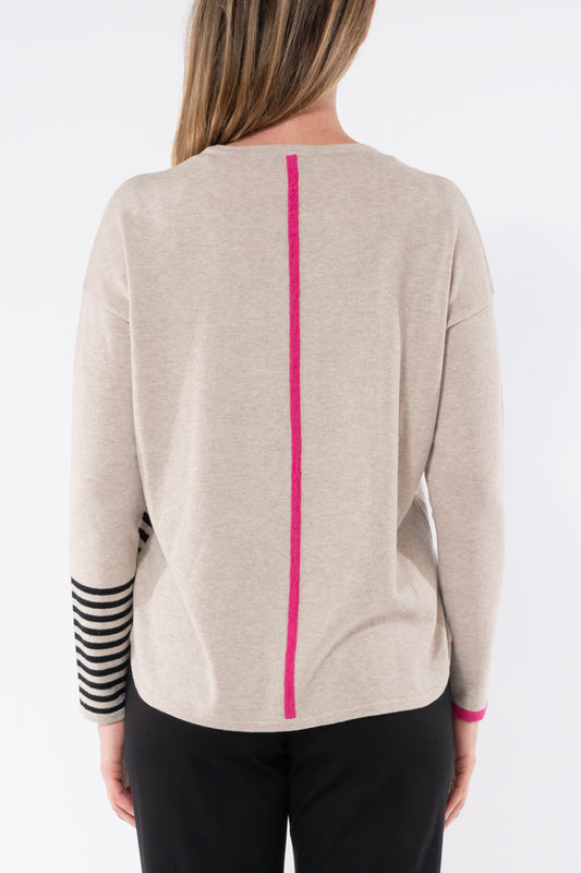 Jump Stripe block pullover