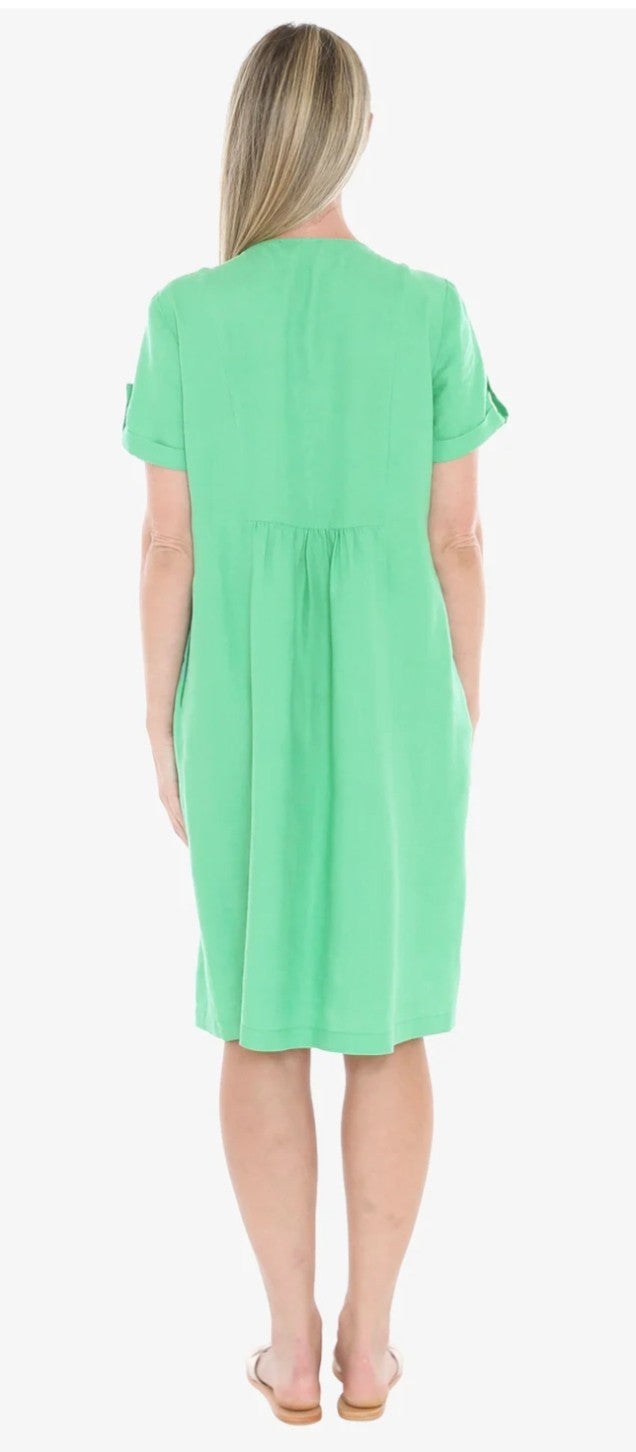 Jump gathered waist dress in apple