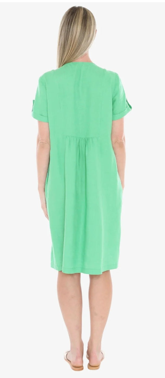 Jump gathered waist dress in apple