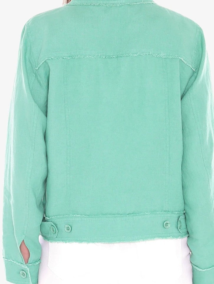 Jump raw edge linen jacket