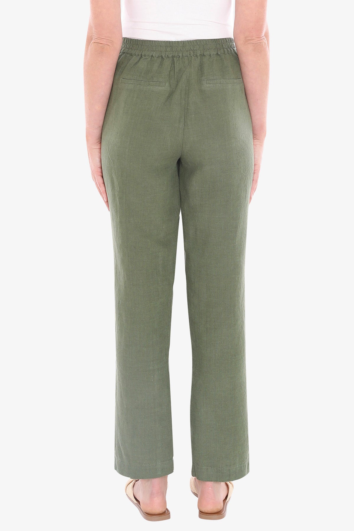 Jump linen pants in basil