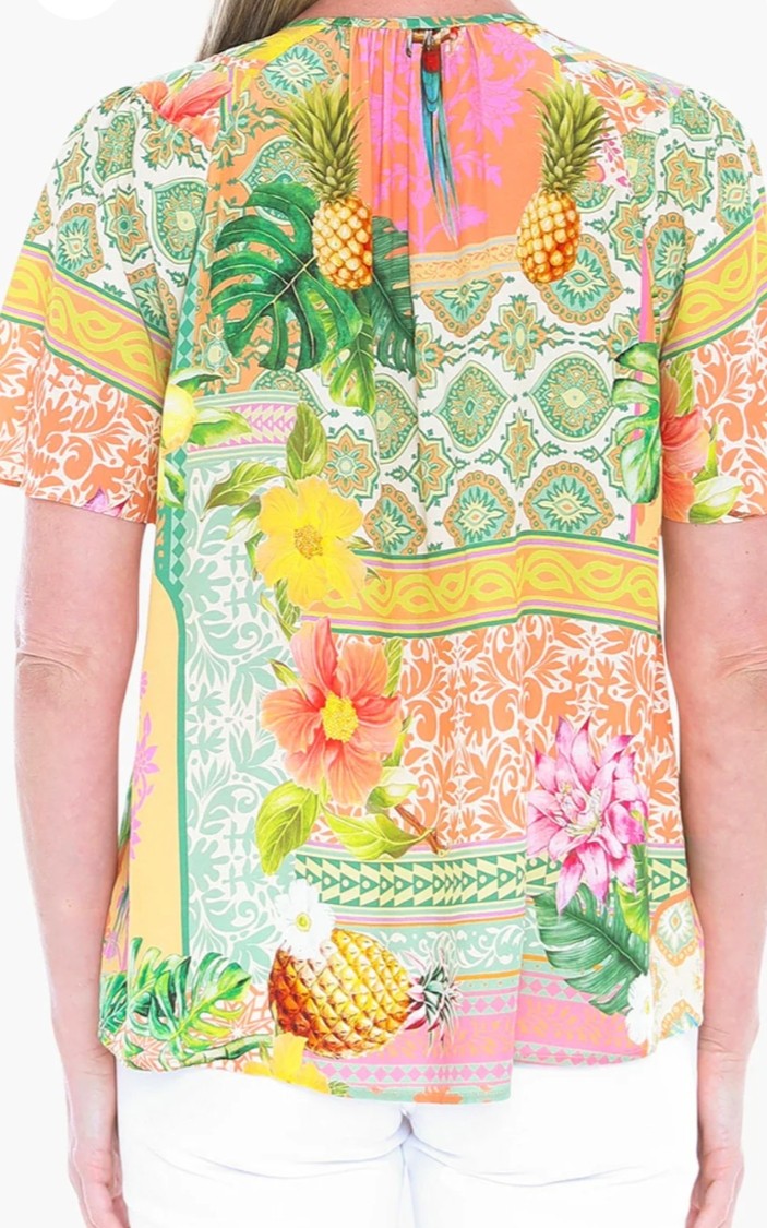 Jump pina colada print top
