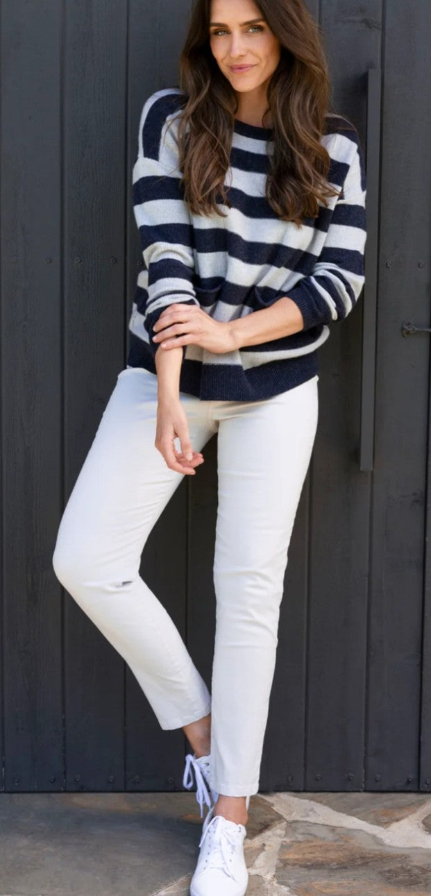 Jump stripe knit