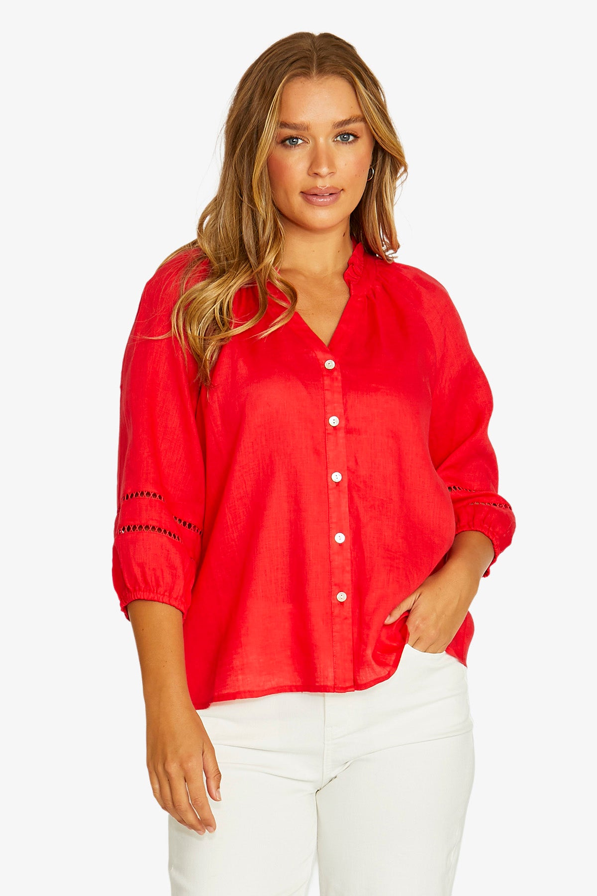 Jump trim detail shirt