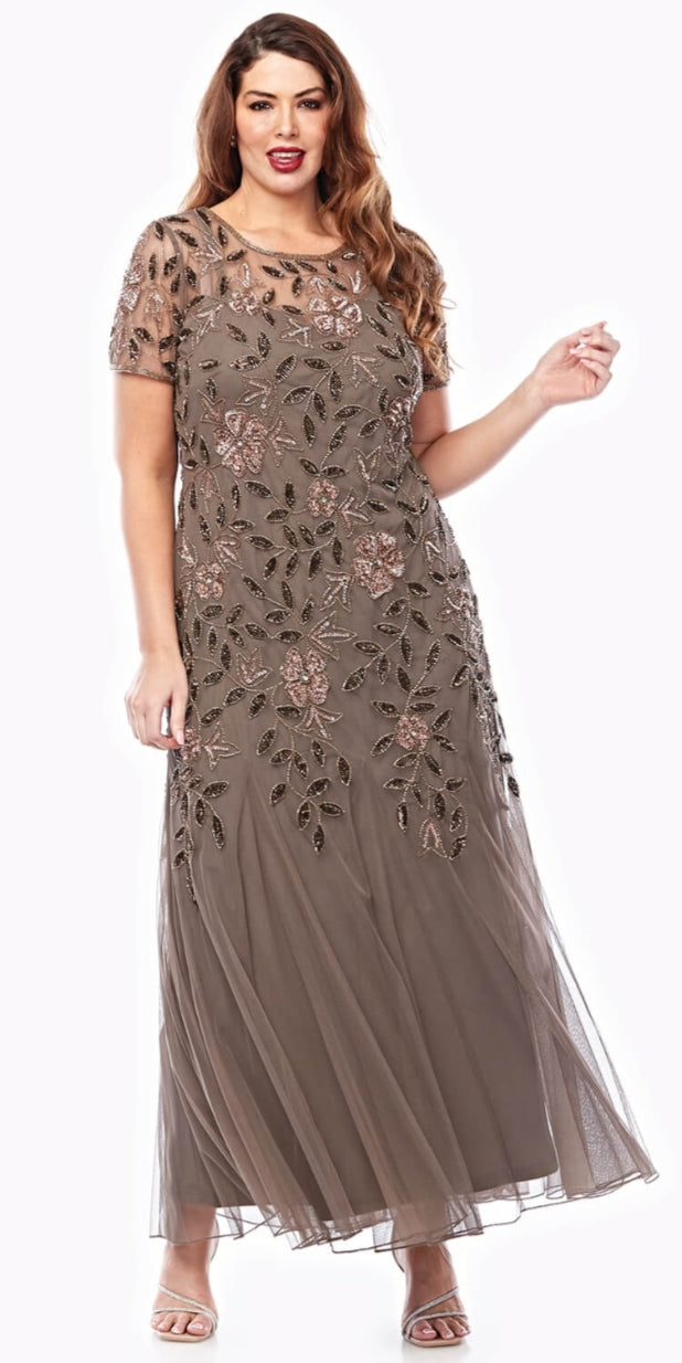 Layla Jones latte beaded dress