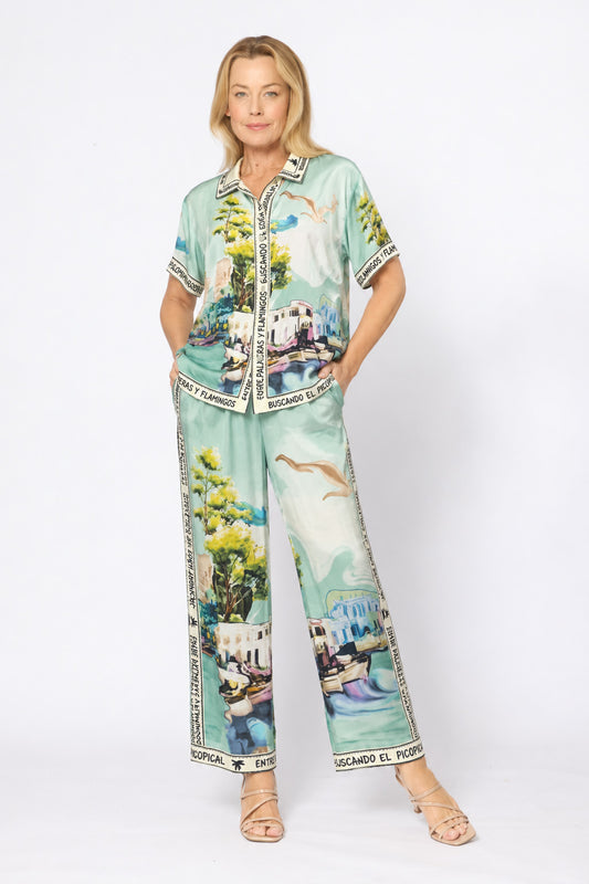 La Strada print shirt