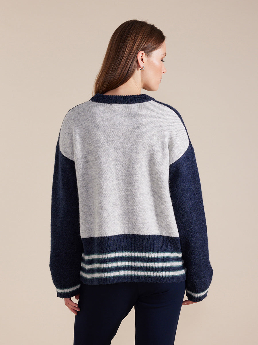 Marco Polo stripe hem knit