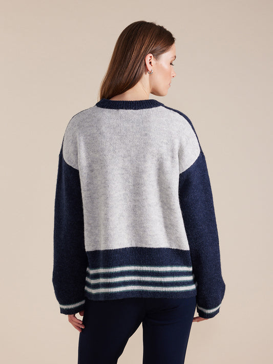 Marco Polo stripe hem knit