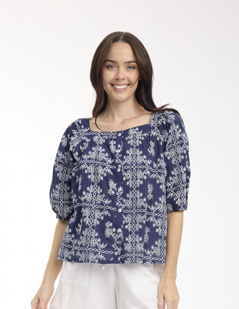Orientique embroidered shirt