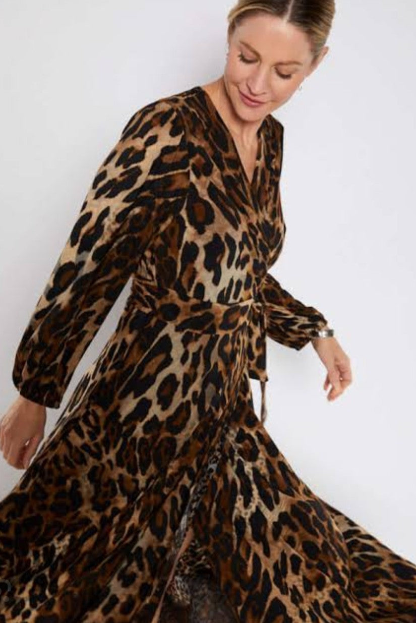 Philosophy animal print wrap dress