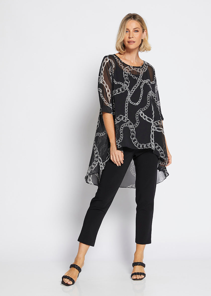 Philosophy necklace print tunic
