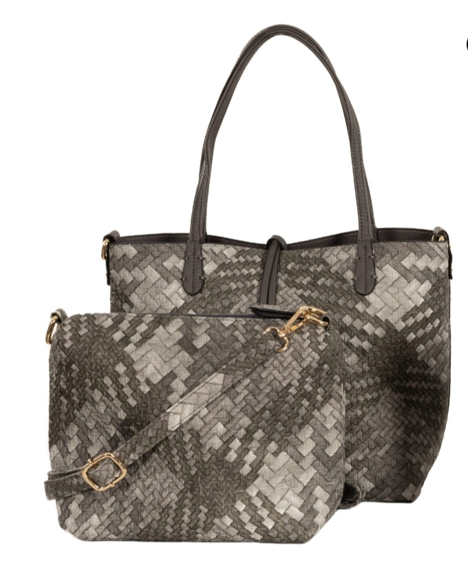 Sassy Duck Reversible tote in Charcoal