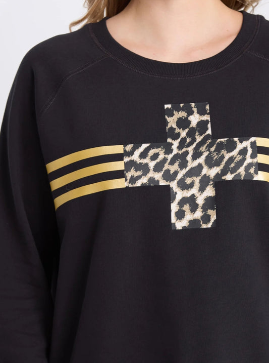 Stella and Gemma black Star Cross sweater