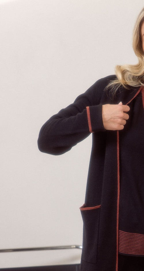 See Saw Trim Detail cardi