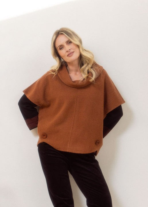 See Saw Boiled Wool Cowl Neck vest