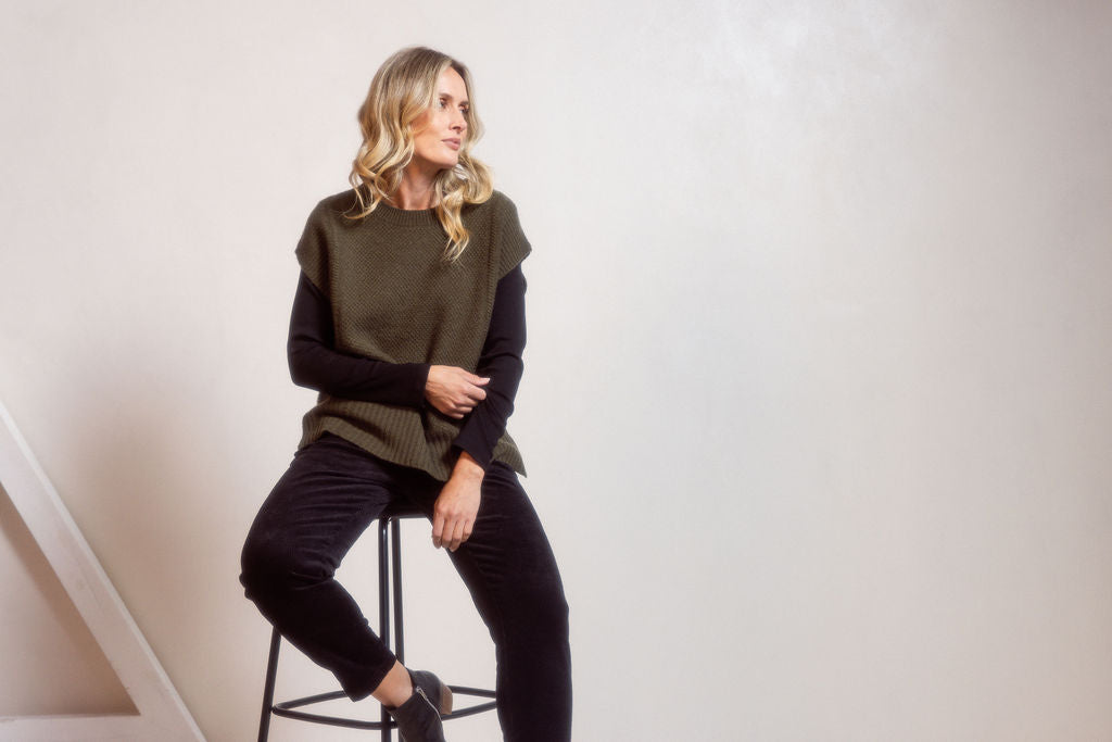 See Saw Rib knit vest