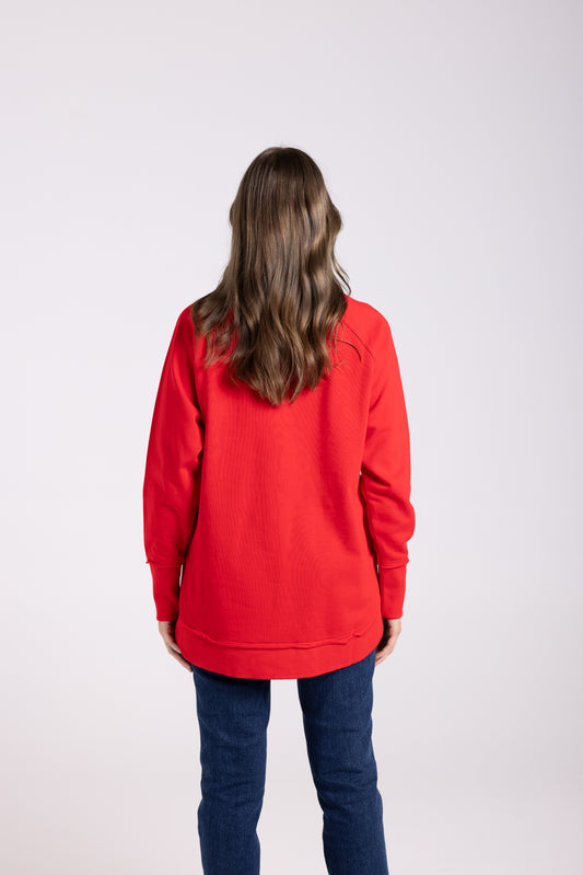 Two T's logo sweater in red