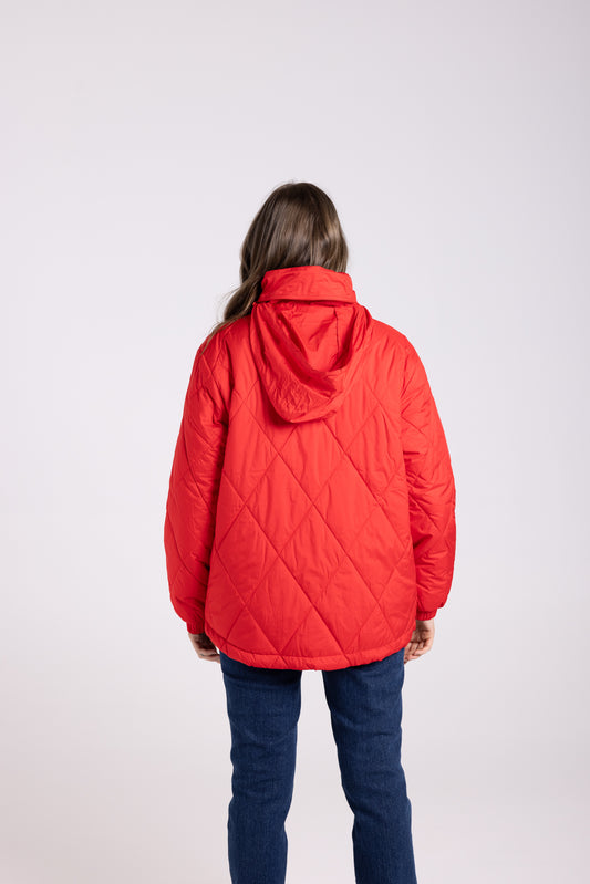 Two T's red puffer jacket