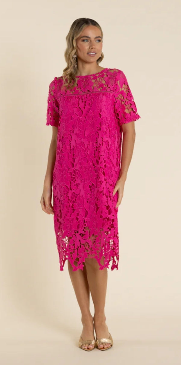 Two Ts hot pink lace dress – Tonia T Boutique