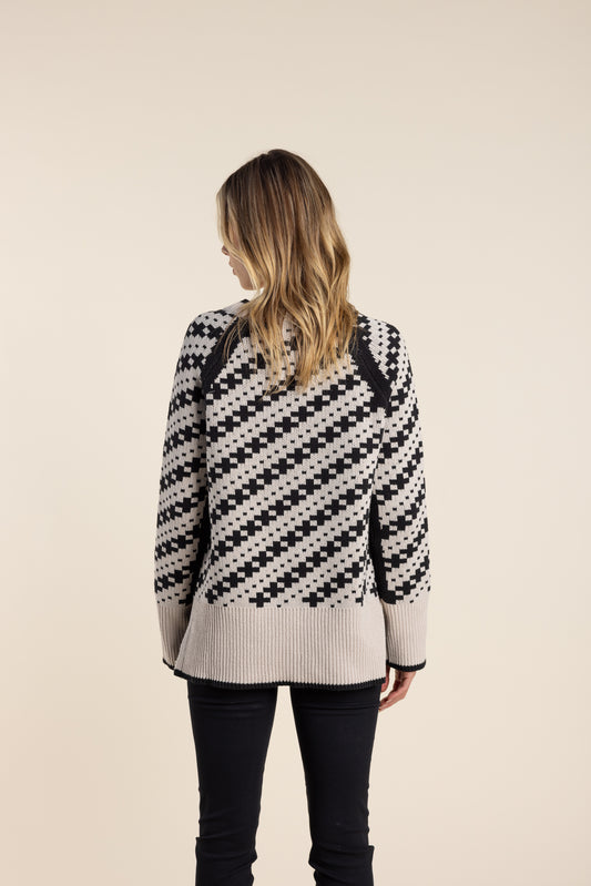 Two T's Cross jacquard sweater
