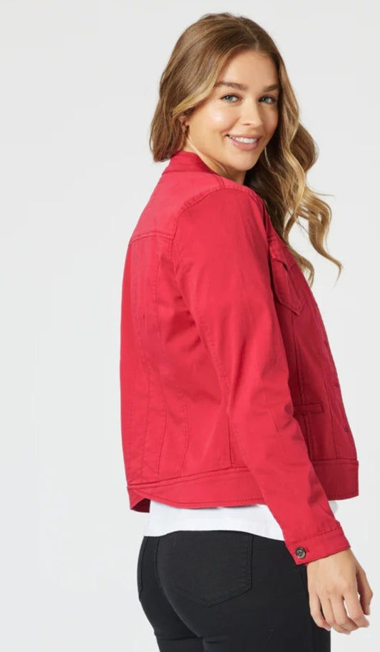 Threadz red denim jacket