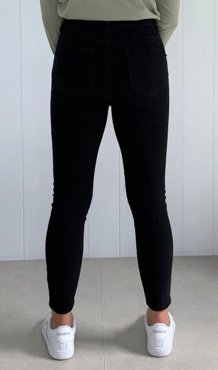 Threadz All that jazz jean in black