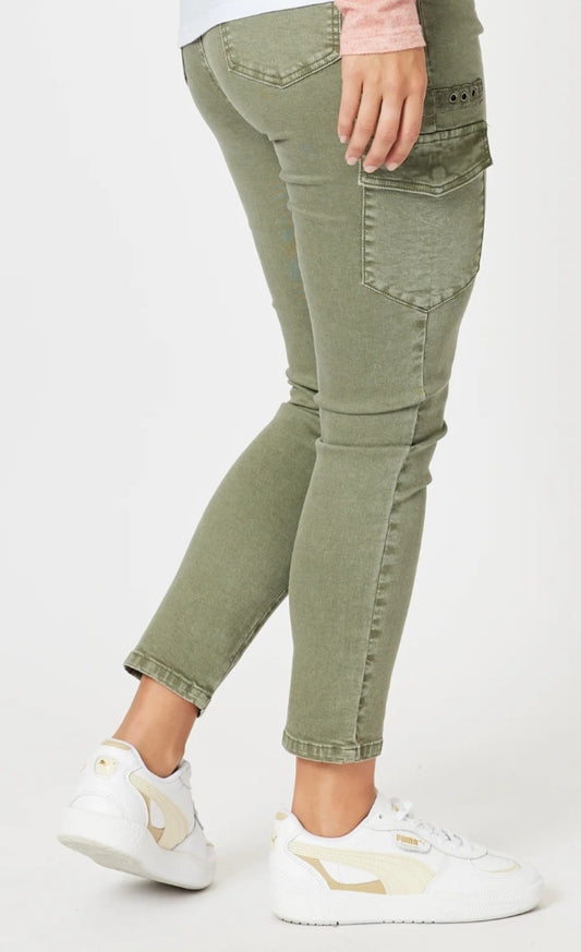 Threadz Paige cargo in khaki