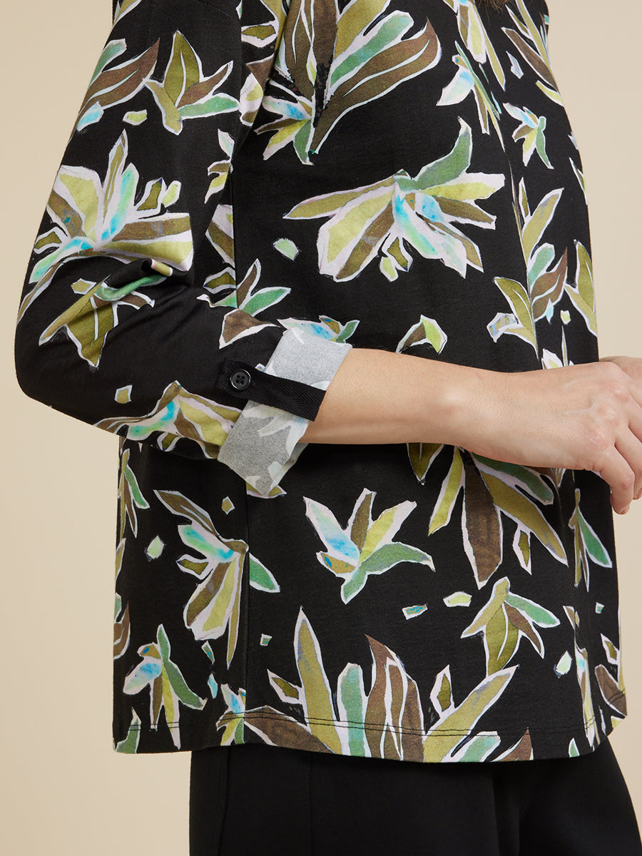 Yarra Trail leaf crystal print tee