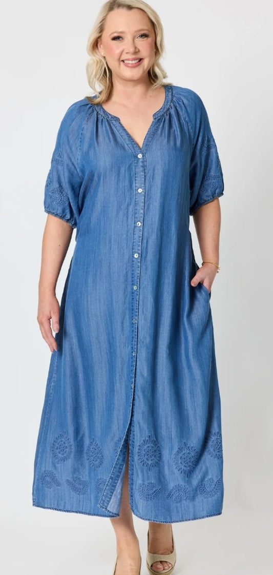 Gordon Smith chambray denim dress