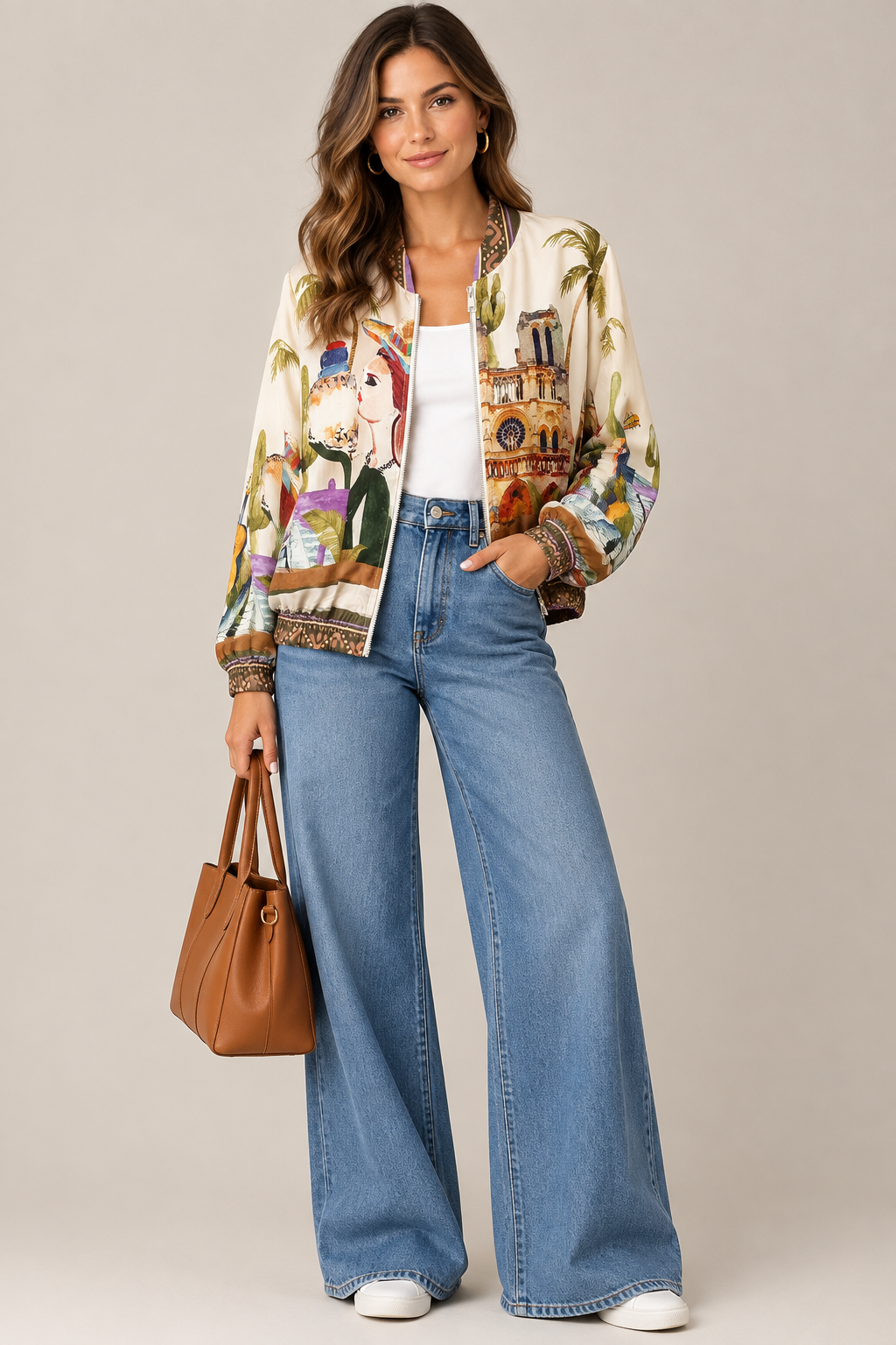 Amici satin bomber jacket