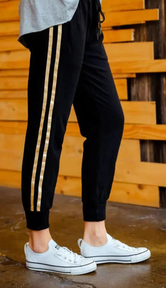 3rd Story gold stripe track pant