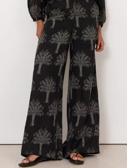Adorne palm print pants