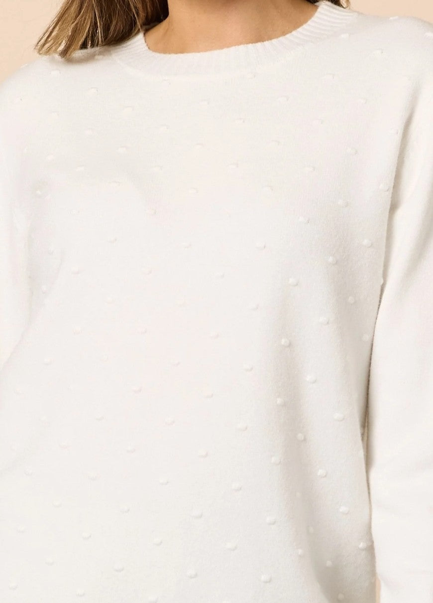 Clarity Alpine Spot knit Winter white