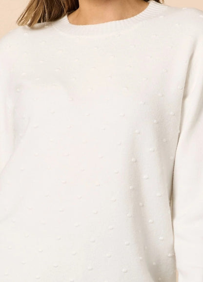Clarity Alpine Spot knit Winter white