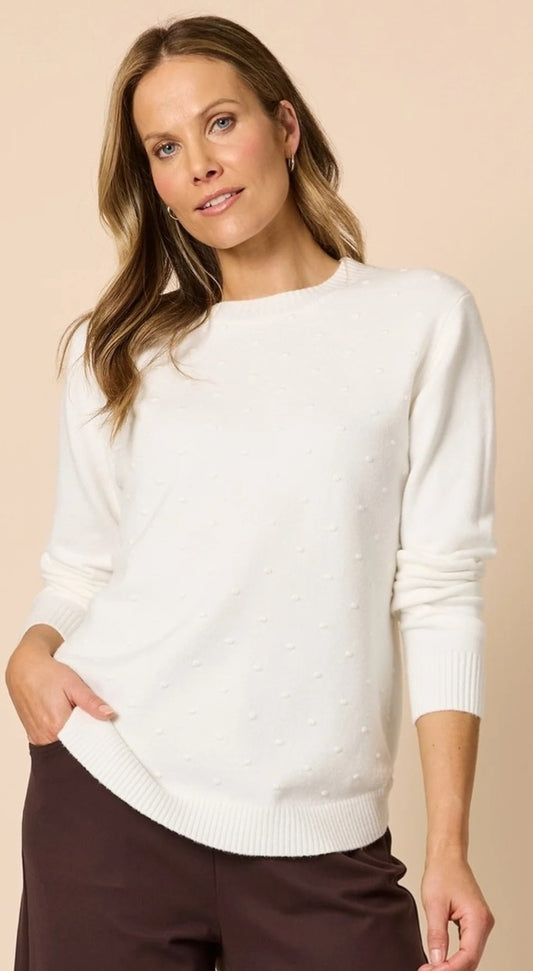 Clarity Alpine Spot knit Winter white