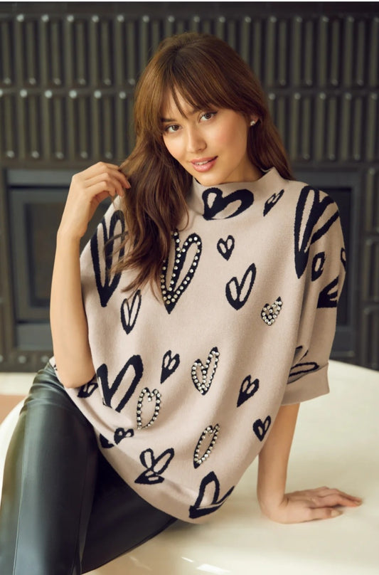 Frank Lyman heart knit